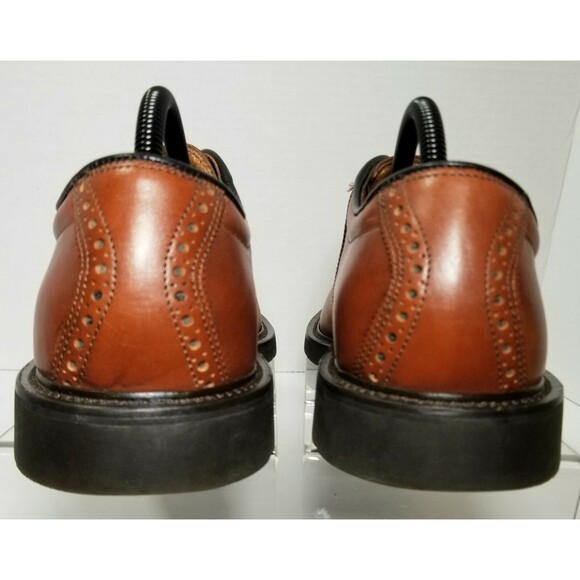 Antica Cuoieria Shoes Mens Size 9D Brown Saddle Lace-Up Oxfords Made in Italy